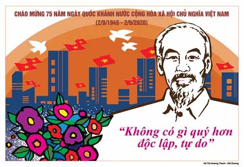 Thi sáng tác tranh cổ động kỷ niệm 80 năm Cách mạng tháng Tám và Quốc khánh 2.9 - ảnh 1