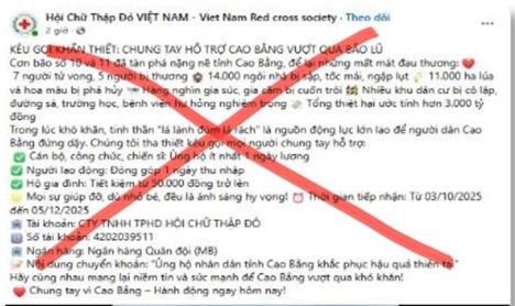 Cảnh báo: Giả mạo từ thiện kêu gọi ủng hộ vùng lũ để lừa tiền người dân - ảnh 1