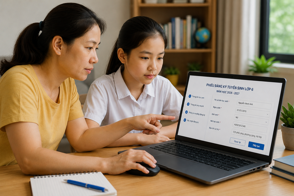 Hà Nội mở đăng ký lớp 6 trực tuyến: Những lỗi dễ gặp cần lưu ý - ảnh 1