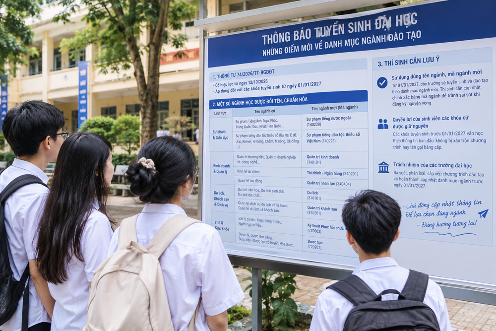 Hàng loạt ngành đại học đổi tên từ 12.10. 2026, thí sinh năm 2027 cần lưu ý gì? - ảnh 1
