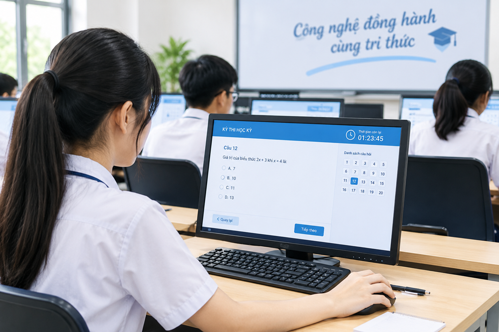 Những tình huống học sinh cần biết khi kiểm tra học kỳ trên máy tính - ảnh 1