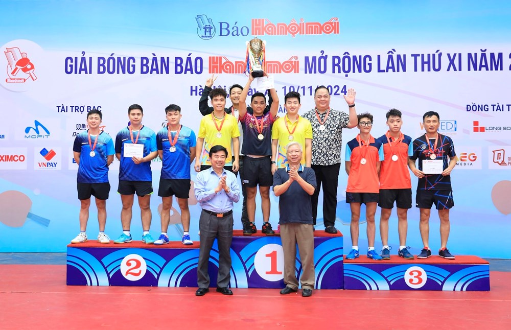 Khép lại Giải bóng bàn tranh Cúp Báo Hà Nội Mới năm 2024 - ảnh 1