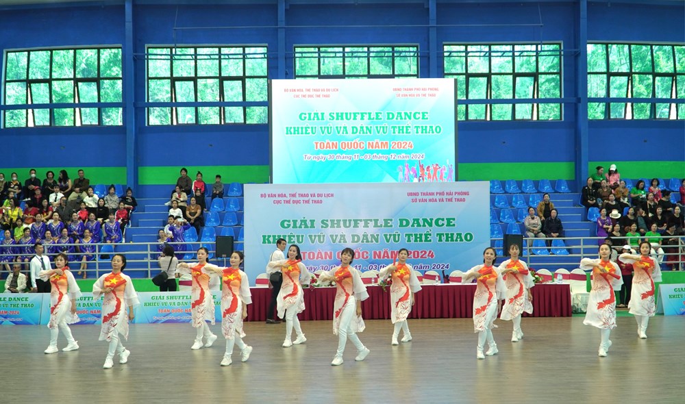 1.342 VĐV tranh tài tại Giải Shuffle dance, khiêu vũ và dân vũ thể thao toàn quốc - ảnh 1