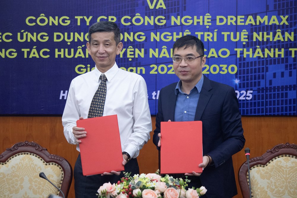 Kí kết thoả thuận hợp tác về ứng dụng công nghệ trí tuệ nhân tạo (AI) trong công tác huấn luyện thể thao - ảnh 1