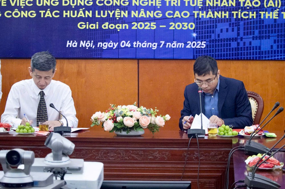 Kí kết thoả thuận hợp tác về ứng dụng công nghệ trí tuệ nhân tạo (AI) trong công tác huấn luyện thể thao - ảnh 4