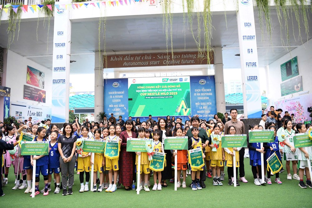 32 đội tham gia tranh tài tại vòng chung kết Giải Bóng rổ học sinh tiểu học Hà Nội  - ảnh 2