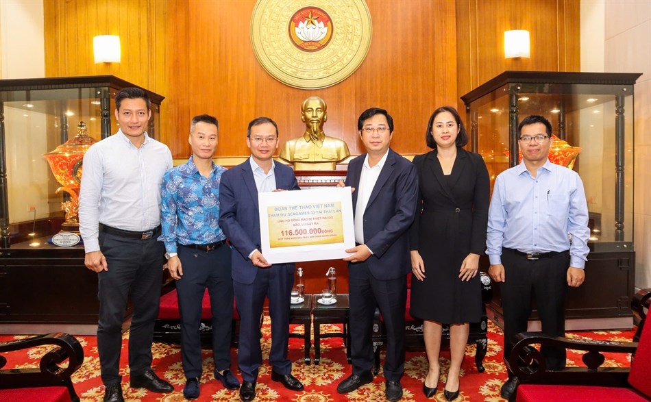 Đoàn Thể thao Việt Nam ủng hộ đồng bào bão lũ hơn 116 triệu đồng - ảnh 1