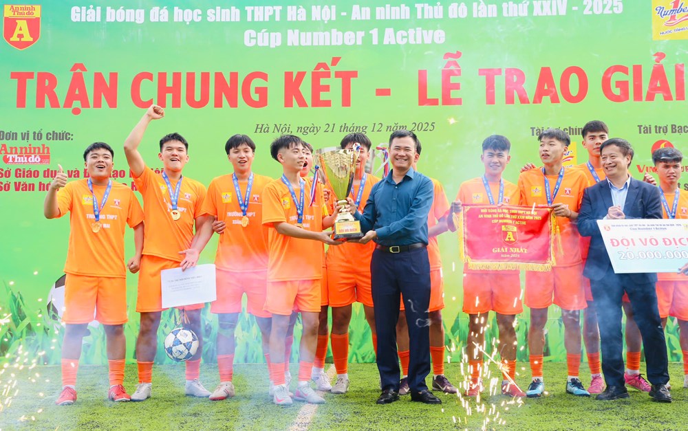 Chung kết Giải bóng đá học sinh THPT Hà Nội An ninh Thủ đô lần thứ XXIV – 2025 - ảnh 2