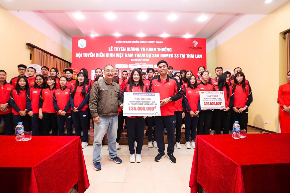 Khen thưởng các vận động viên điền kinh xuất sắc tại SEA Games 33 - ảnh 3