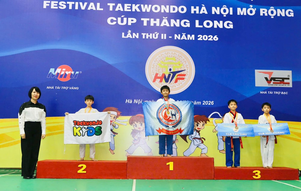 Taekwondo Kids Việt Nam giành ngôi Nhất toàn đoàn tại Festival Taekwondo Hà Nội mở rộng  - ảnh 3