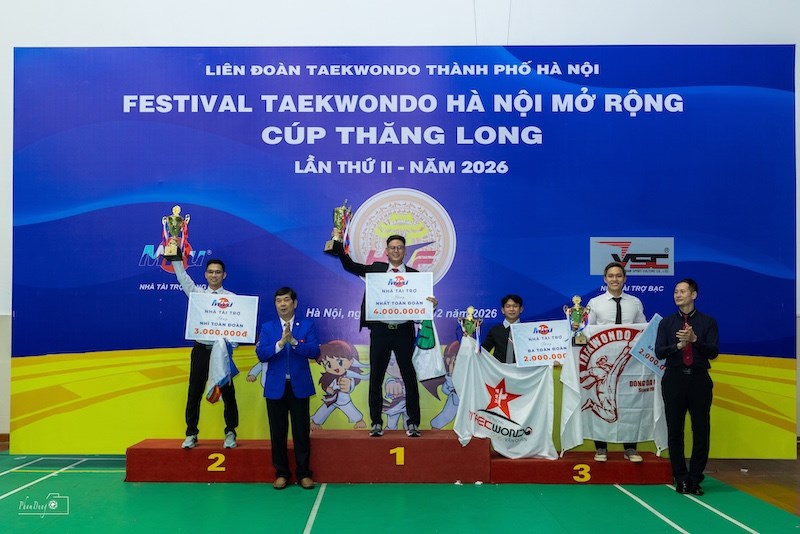 Taekwondo Kids Việt Nam giành ngôi Nhất toàn đoàn tại Festival Taekwondo Hà Nội mở rộng  - ảnh 1