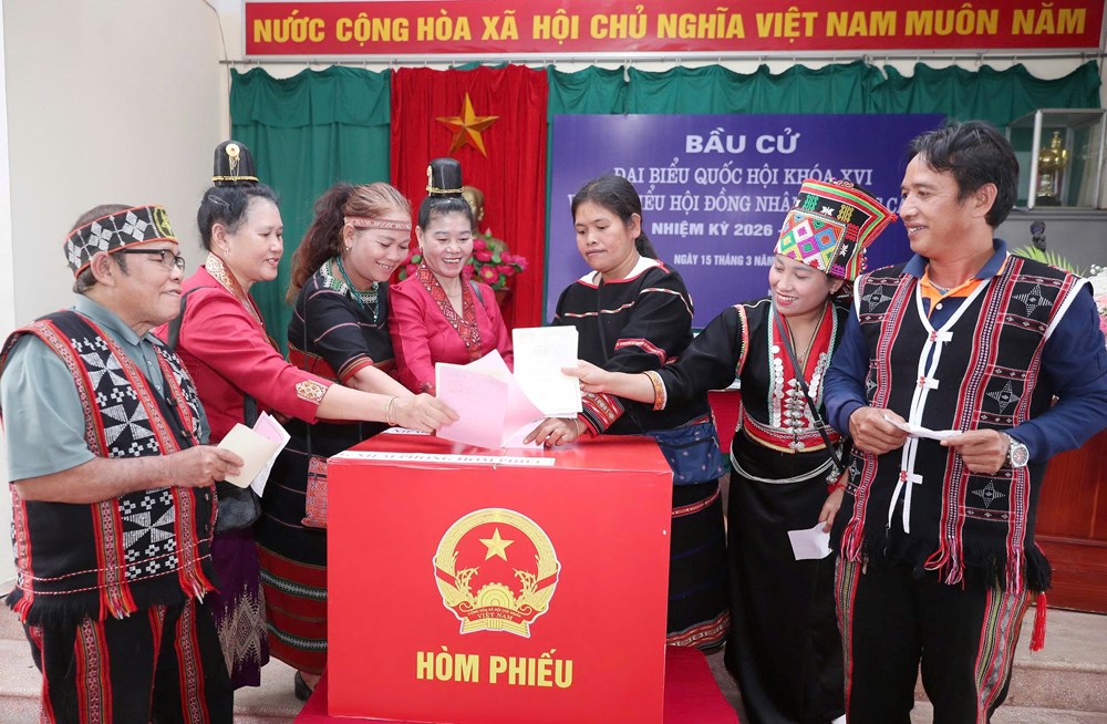 Cử tri lớn tuổi nhất thực hiện bầu cử là cụ Hoàng Thị Tồng, 119 tuổi - ảnh 1
