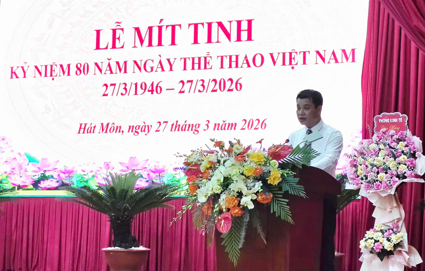 Hát Môn đẩy mạnh phát triển thể thao quần chúng - ảnh 1