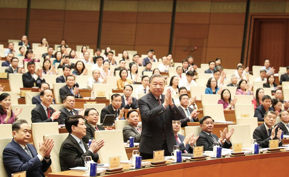 Tổng Bí thư Tô Lâm dự Hội nghị toàn quốc tổng kết công tác bầu cử - ảnh 1