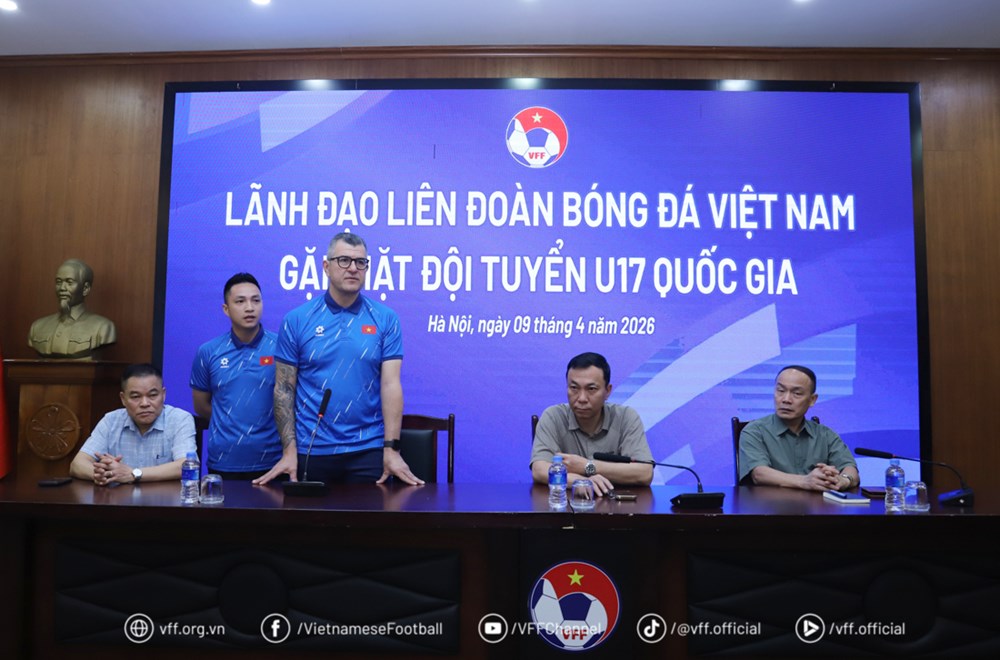 Chủ tịch LĐBĐ Việt Nam Trần Quốc Tuấn động viên U17 Việt Nam trước thềm giải Đông Nam Á 2026 - ảnh 4