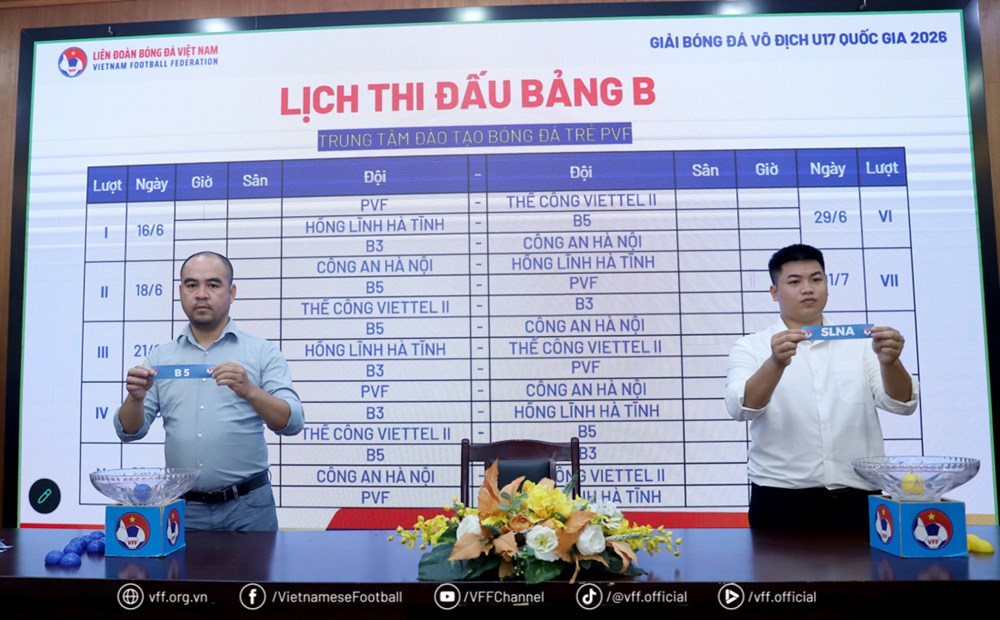 Bốc thăm Vòng loại Giải bóng đá vô địch U17 quốc gia 2026 - ảnh 2