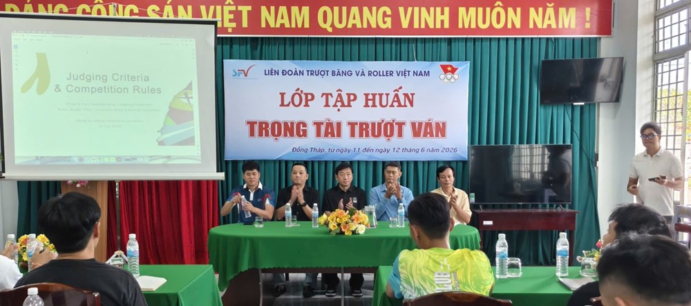 Chuẩn hóa đội ngũ trọng tài trượt ván quốc gia hướng tới Đại hội Thể thao toàn quốc lần thứ X - ảnh 1