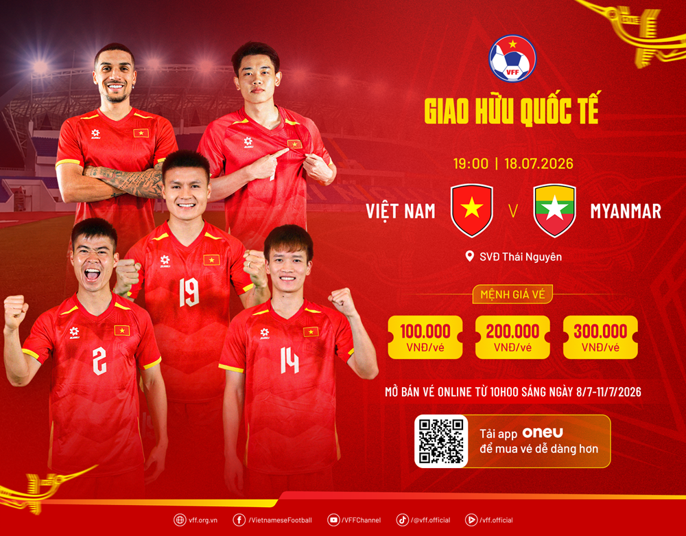 Vé xem tuyển Việt Nam gặp Myanmar có giá từ 100.000 đồng - ảnh 1