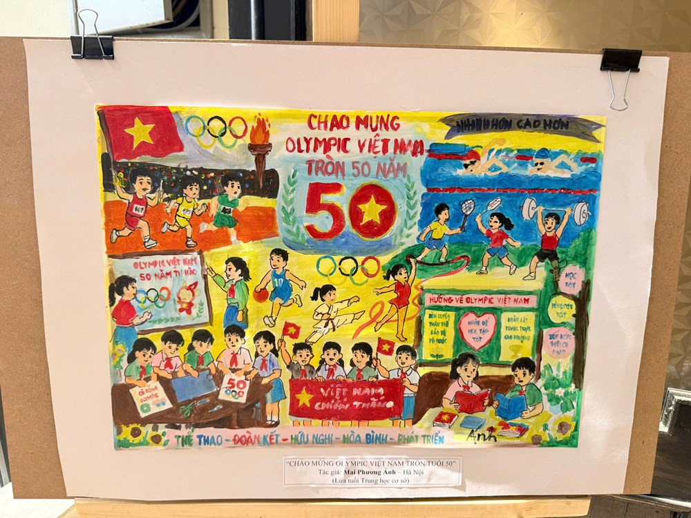 Trao giải cuộc thi vẽ tranh “Sắc màu Olympic Việt Nam - 50 năm tự hào & khát vọng” - ảnh 3