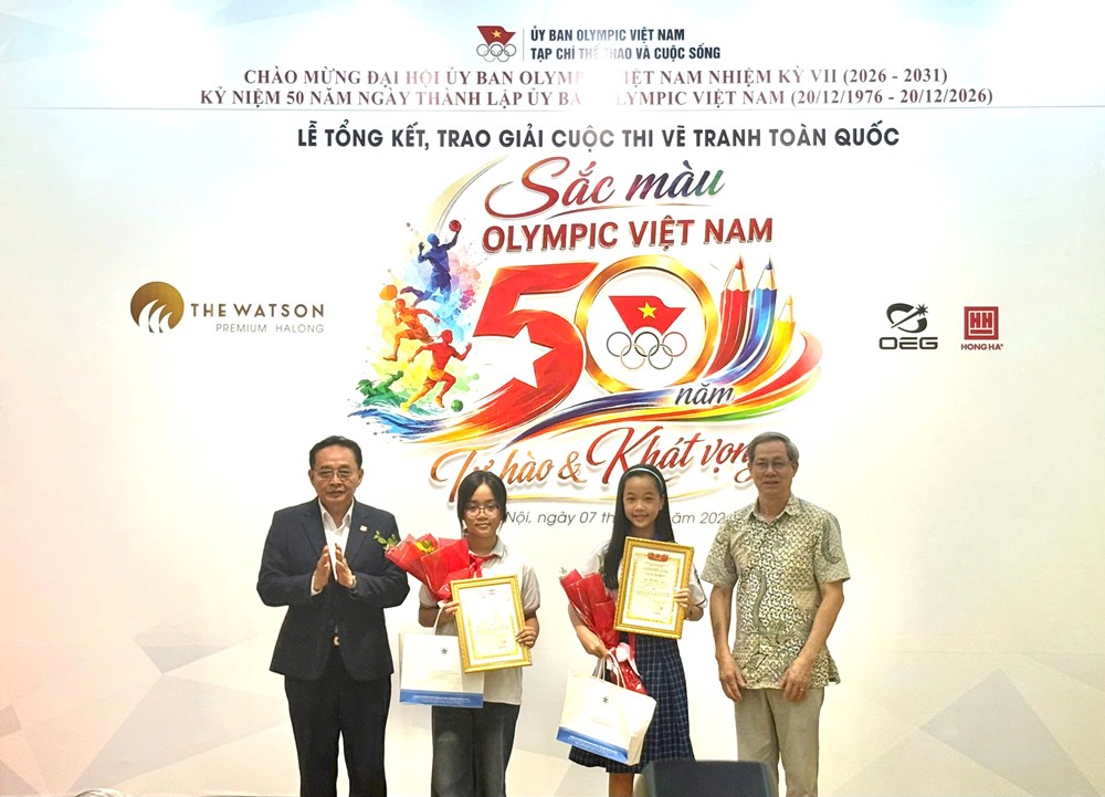 Trao giải cuộc thi vẽ tranh “Sắc màu Olympic Việt Nam - 50 năm tự hào & khát vọng” - ảnh 1