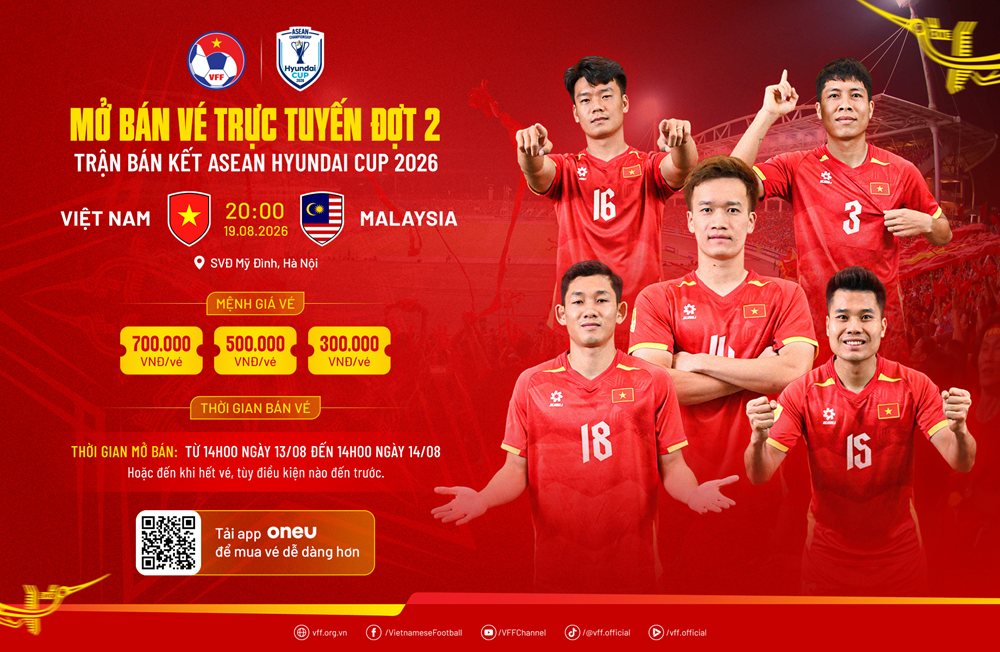 Mở bán đợt hai vé trận bán kết Việt Nam - Malaysia tại ASEAN Hyundai Cup 2026 - ảnh 1