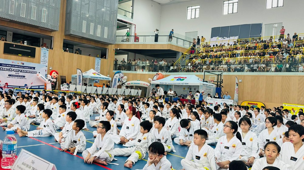 Gần 700 võ sinh tranh tài tại Kỳ thi thăng cấp đai Taekwondo - ảnh 2