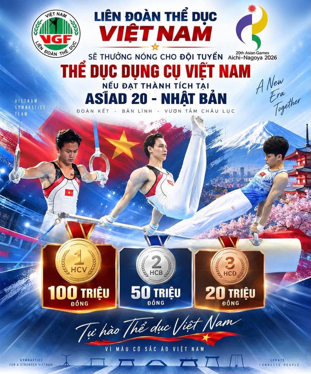 Liên đoàn Thể dục Việt Nam treo thưởng 100 triệu đồng cho HCV ASIAD 20 - ảnh 2
