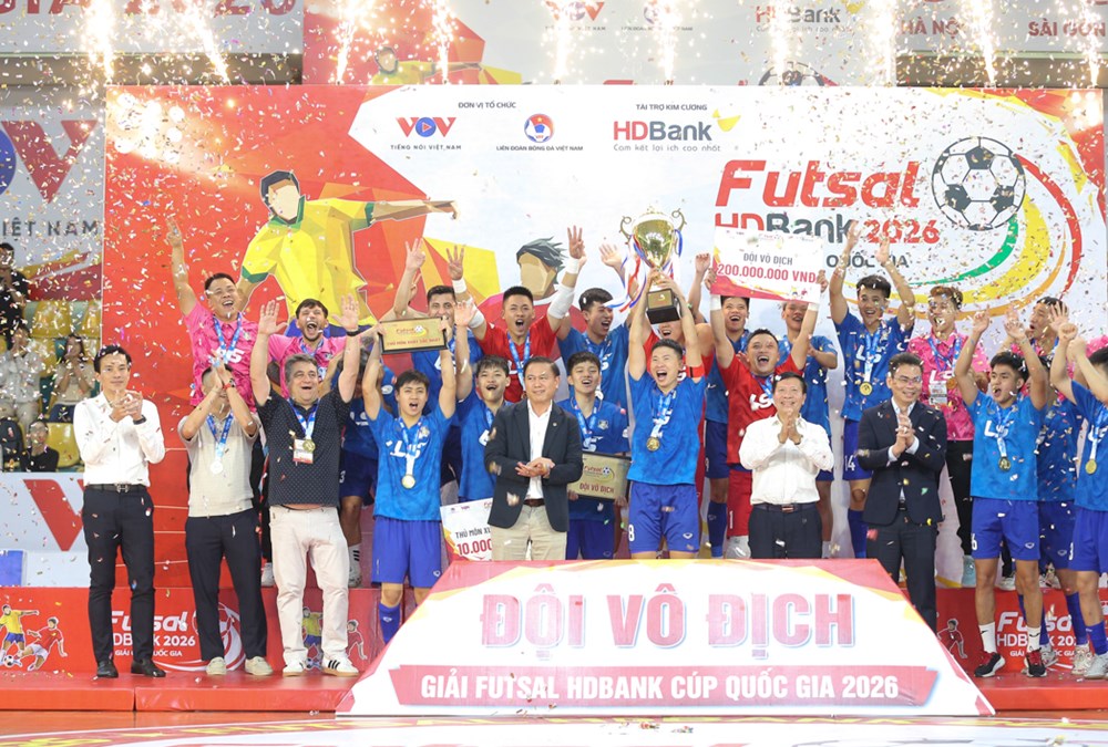 Thái Sơn Bắc hoàn tất cú đúp danh hiệu Futsal quốc gia 2026 - ảnh 1