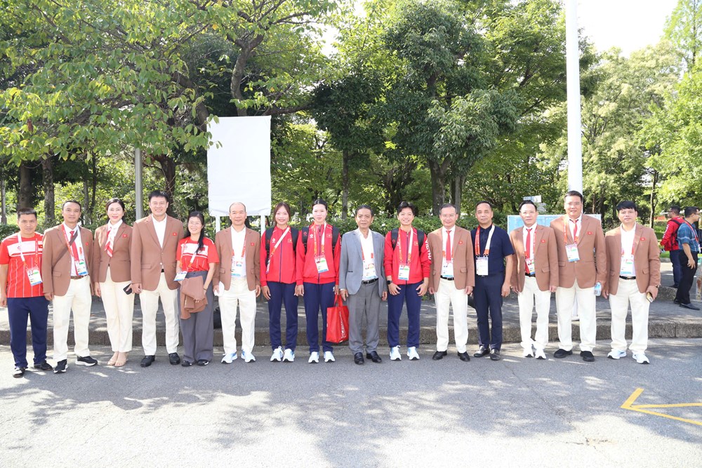 Thứ trưởng Hoàng Đạo Cương kiểm tra nơi ăn, ở của Đoàn Thể thao Việt Nam tại ASIAD 20 - ảnh 5