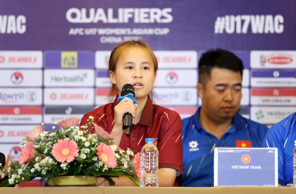 U17 nữ Việt Nam quyết tâm giành ngôi đầu bảng vòng loại châu Á 2027 - ảnh 2