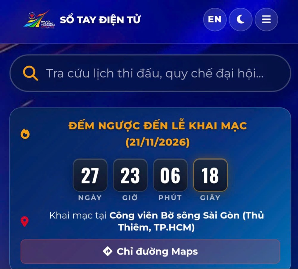 Sổ tay điện tử – Cẩm nang tiện ích của Đại hội Thể thao toàn quốc lần thứ X - ảnh 1