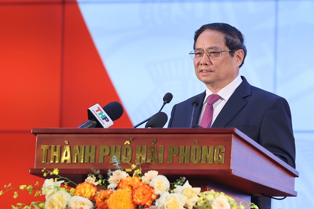 Thủ tướng Phạm Minh Chính dự Lễ công bố Nghị quyết, Quyết định sáp nhập tại TP Hải Phòng - ảnh 2