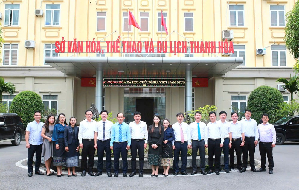 Đoàn cán bộ Văn phòng Bộ Thông tin, Văn hóa và Du lịch Lào thăm và làm việc tại Thanh Hoá - ảnh 5