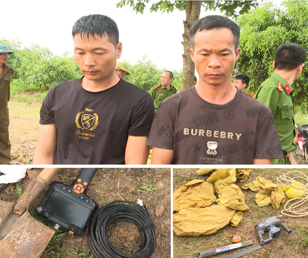 Hai người Trung Quốc bị bắt khi đào trộm mộ vua Lê Túc Tông ở Thanh Hóa - ảnh 1