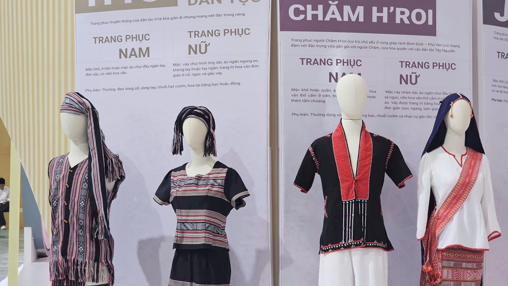 Rực rỡ trang phục truyền thống dân tộc tại Triển lãm Thành tựu đất nước - ảnh 4