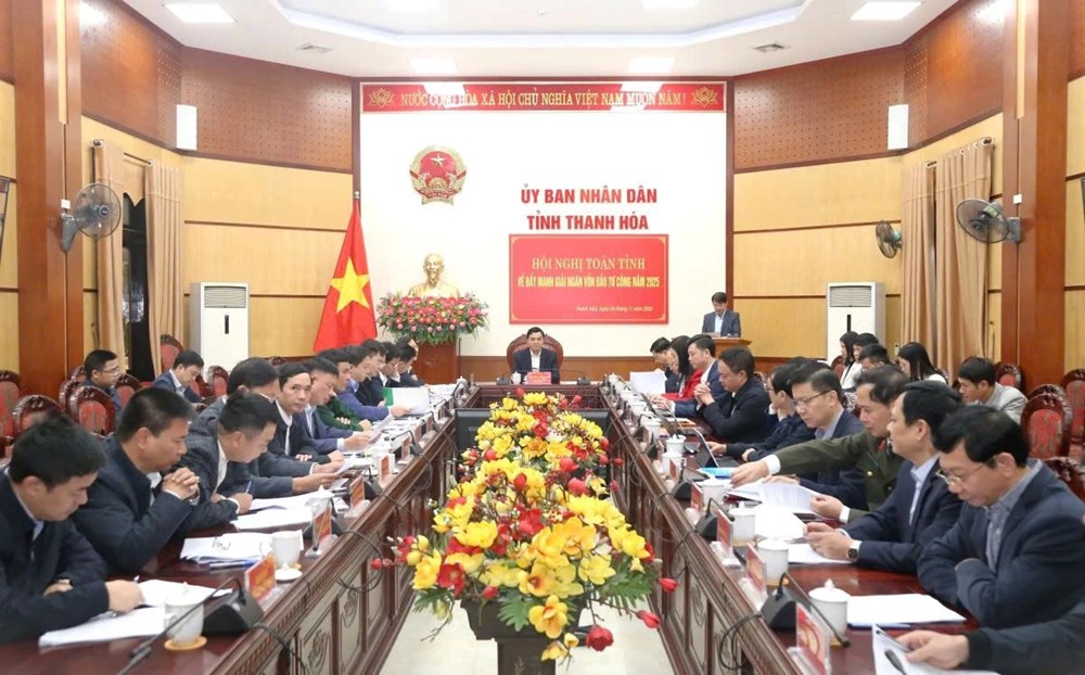 Thanh Hoá tăng tốc giải ngân đầu tư công, yêu cầu hoàn thành 100% kế hoạch trong năm 2025 - ảnh 1