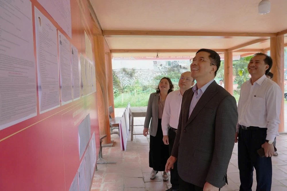 Thanh Hoá: Kiểm tra công tác chuẩn bị bầu cử tại xã vùng cao Pù Luông - ảnh 1