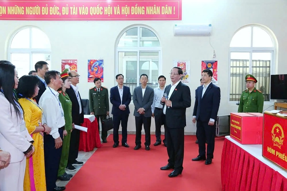 Phó Chủ tịch Quốc hội Trần Quang Phương kiểm tra công tác bầu cử tại Thanh Hóa - ảnh 1