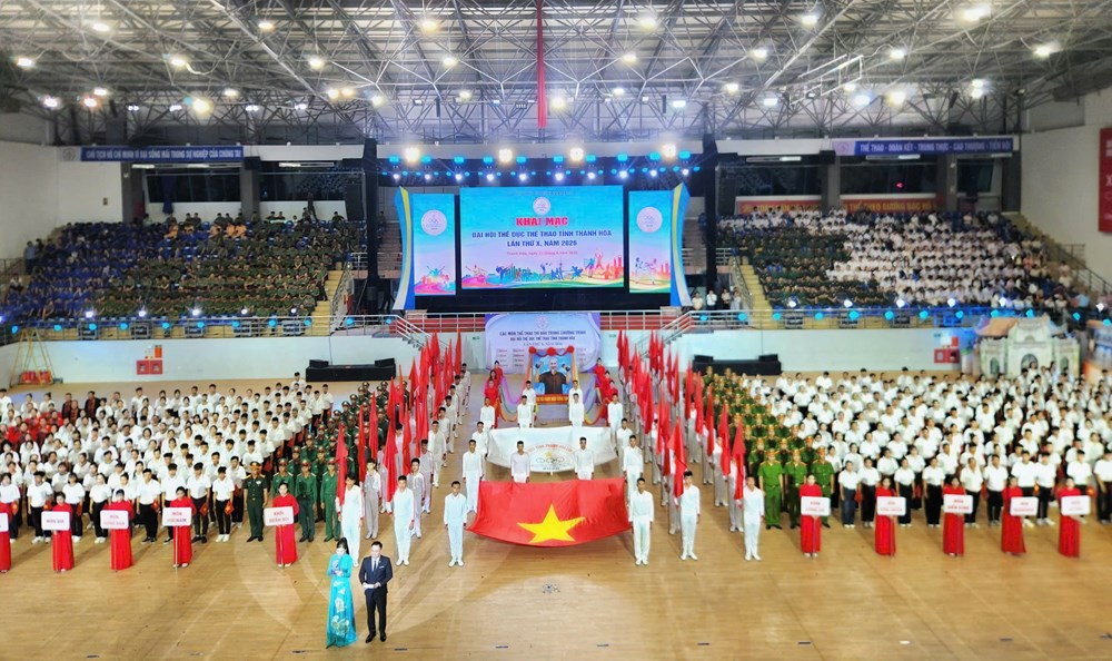 Gần 2.000 VĐV hội tụ, khai mạc Đại hội Thể dục thể thao Thanh Hóa lần thứ X - ảnh 1