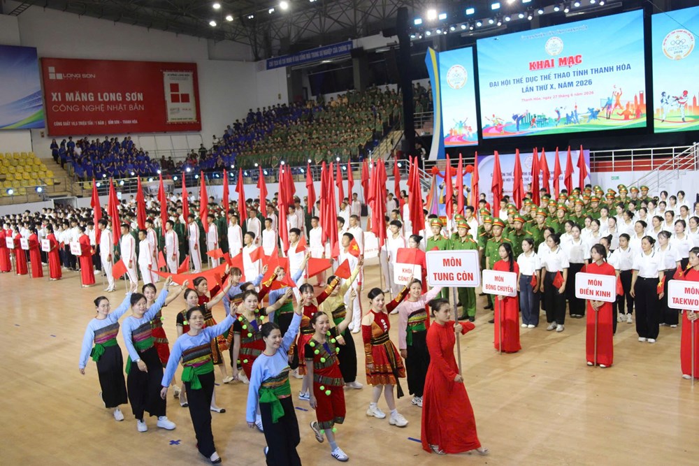 Gần 2.000 VĐV hội tụ, khai mạc Đại hội Thể dục thể thao Thanh Hóa lần thứ X - ảnh 2