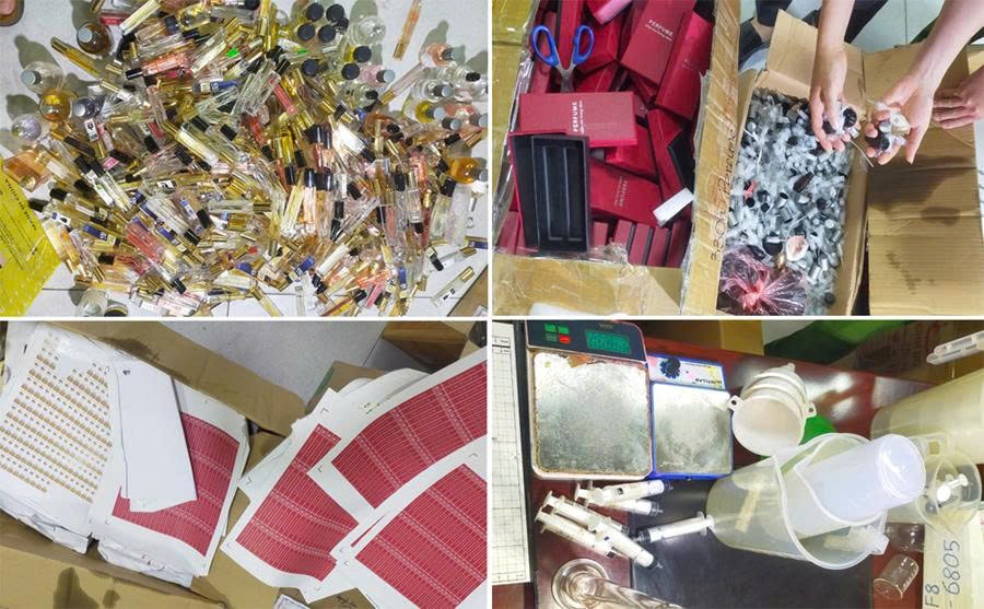 Triệt phá đường dây sản xuất nước hoa giả quy mô lớn - ảnh 1