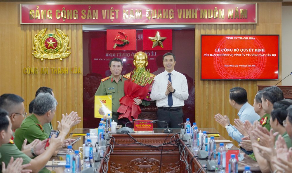 Đại tá Hoàng Quốc Việt giữ chức Bí thư Đảng ủy Công an tỉnh Thanh Hóa - ảnh 1