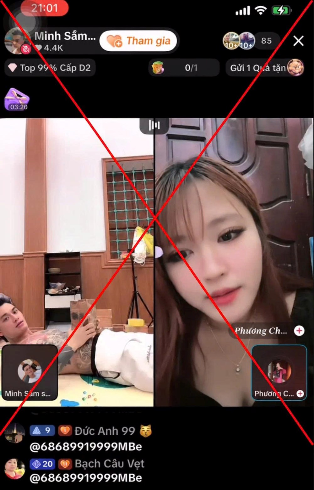 TikToker “Minh Sầm Sơn” bị bắt vì livestream cổ súy bạo lực - ảnh 2