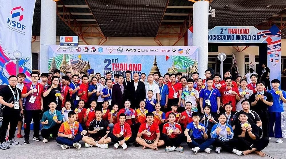 Học sinh tiểu học Thái Nguyên giành huy chương tại Kickboxing World Cup 2026 - ảnh 1