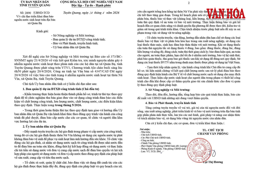 Chấm dứt tình trạng dùng nước ô nhiễm ở Tuyên Quang - ảnh 1