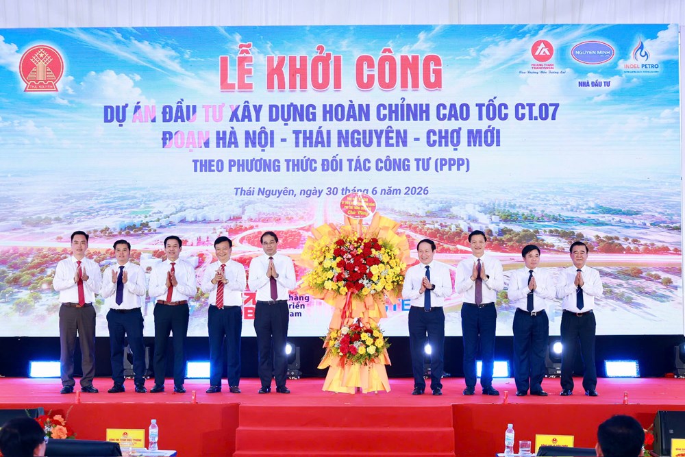 Thái Nguyên khởi công cao tốc hơn 21 nghìn tỉ đồng mở rộng trục phát triển vùng - ảnh 1