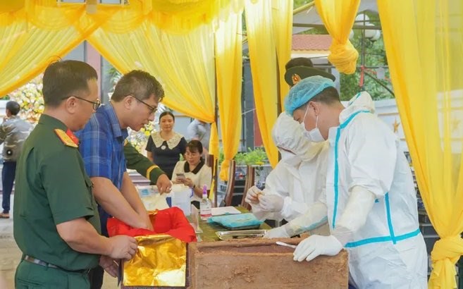 Thái Nguyên lấy mẫu ADN 43 hài cốt liệt sĩ chưa rõ thông tin - ảnh 1