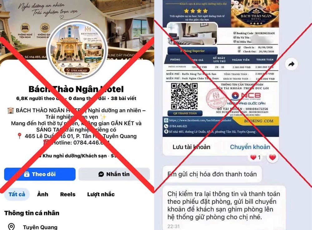 Mạo danh fanpage khách sạn lừa tiền cọc dịp trung thu - ảnh 2
