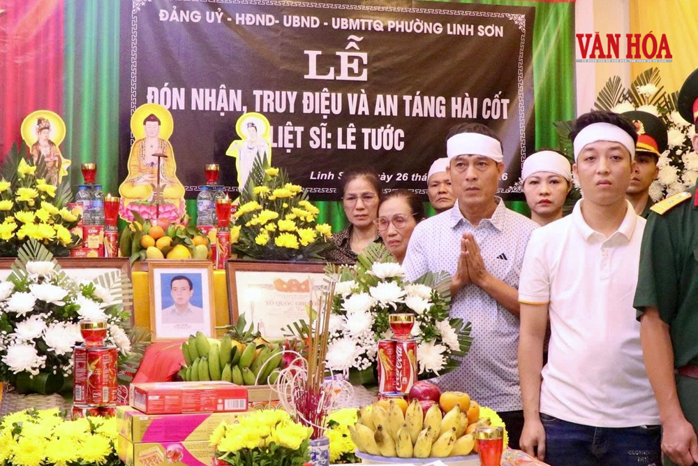 Thái Nguyên tổ chức lễ truy điệu, an táng liệt sĩ Lê Tước sau gần 80 năm tìm kiếm - ảnh 1