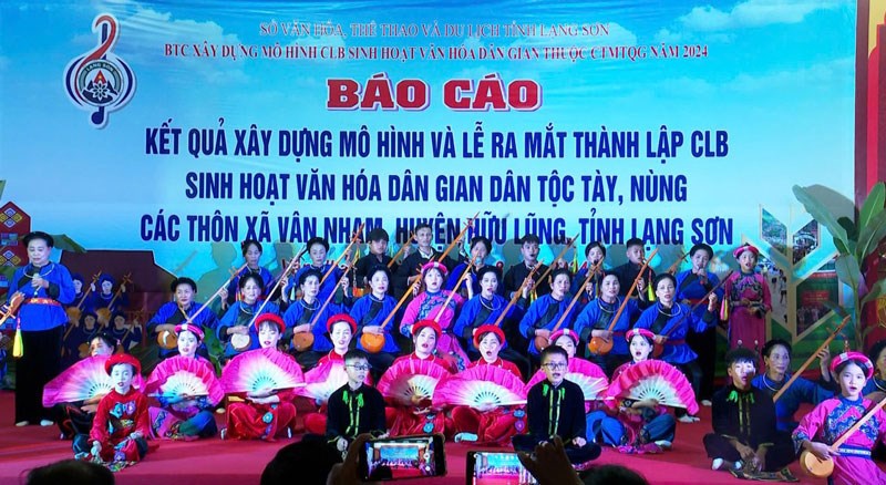 Ra mắt CLB sinh hoạt văn hóa dân gian dân tộc Tày, Nùng ở Hữu Lũng - ảnh 1